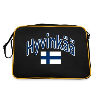 Hyvinkää drapeau finlandais - Sac Retro - noir/or - Dos