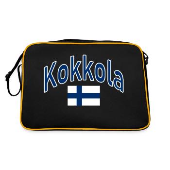 Drapeau finlandais de Kokkola - Sac Retro - noir/or - Dos