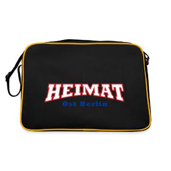 Heimat Ost Berlin DDR - Retro Tasche - Schwarz/Gold - Hinten