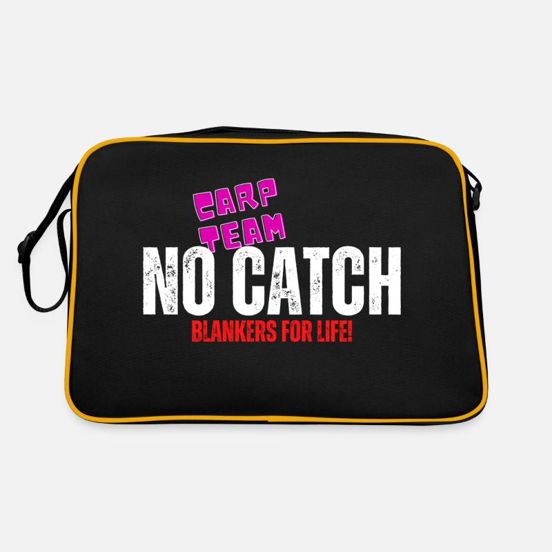 Carp team NO CATCH - Retro Bag - black/gold
