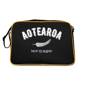 Aotearoa new Zealand - Sac Retro - noir/or - Dos