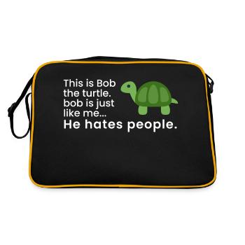 Bob la tortue - Sac Retro - noir/or - Dos
