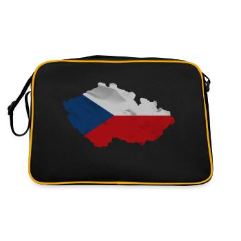 Drapeau de la République tchèque en forme de pays - Sac Retro - noir/or - Dos