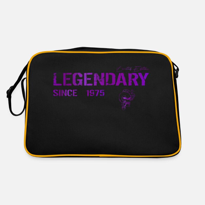 Legendary since 1975 Geschenk - Retro Tasche - Schwarz/Gold