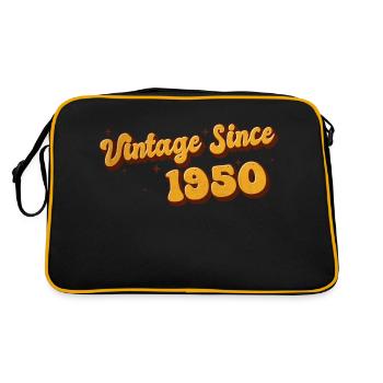 Vintage since 1950 73 Years Old - Groovy 73rd - Retro Bag - black/gold - Back