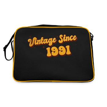 Vintage since 1991 32 Years Old - Groovy 32nd - Retro Bag - black/gold - Back