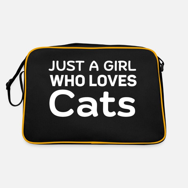 Cat lover - Retro Bag - black/gold