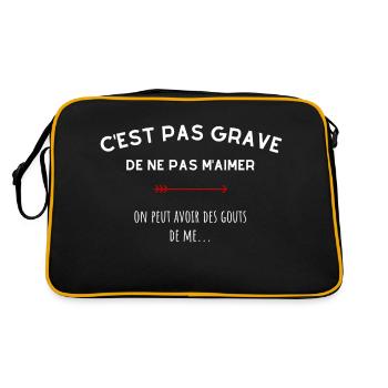 C'est pas grave de ne pas m'aimer - Sac Retro - noir/or - Dos