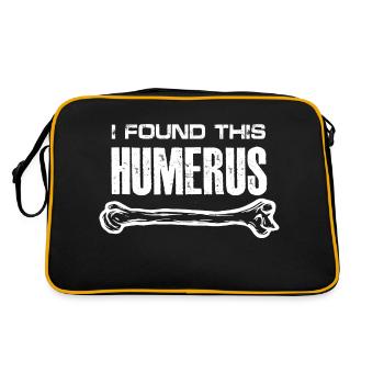 I Found This Humerus | Anatomy - Retro Tasche - Schwarz/Gold - Hinten