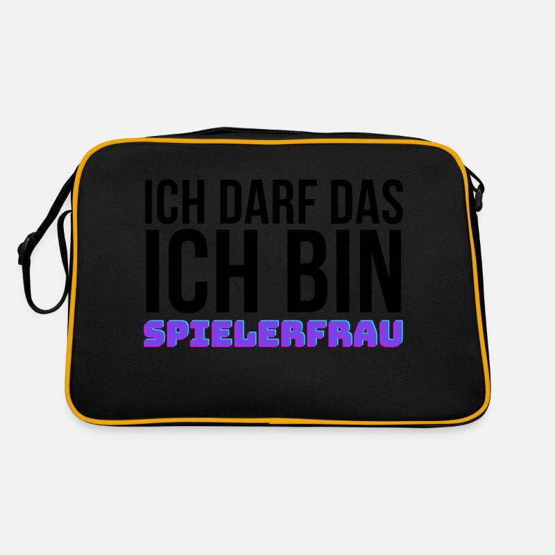 Spielerfrau - Retro Tasche - Schwarz/Gold