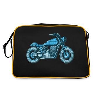 The motorcycle in 8 bit for geeks and gamers - Retro Bag - black/gold - Back