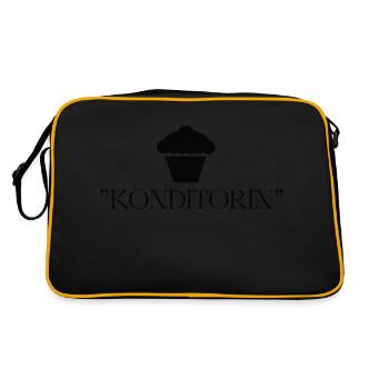 KONDITORIN - Retro Tasche - Schwarz/Gold - Hinten