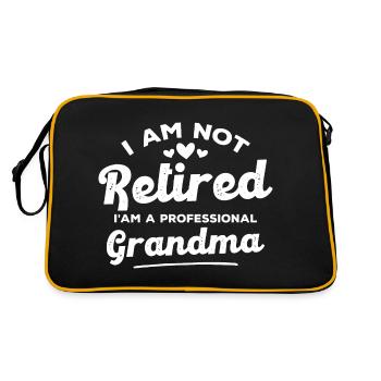 Ich bin eine professionelle Großmutter - Retro Tasche - Schwarz/Gold - Hinten