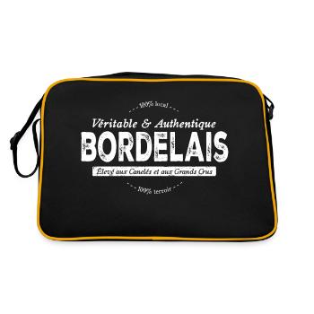 Véritable et authentique Bordelais - Sac Retro - noir/or - Dos