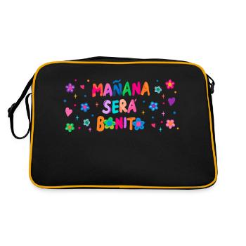 Mañana Será Bonito Drôles de points positifs espagnols - Sac Retro - noir/or - Dos