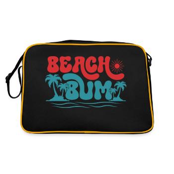 Plage Bum, Vacances d’été Vacances Plage Palmiers Mer - Sac Retro - noir/or - Dos