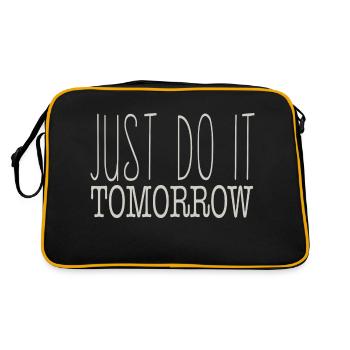 JUST DO IT - Retro Tasche - Schwarz/Gold - Hinten
