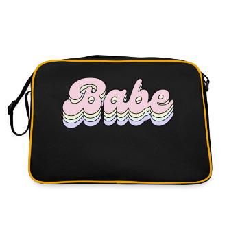 Babe Pastell - Brautteam - Retro Tasche - Schwarz/Gold - Hinten