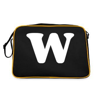 Lettre w - Sac Retro - noir/or - Dos