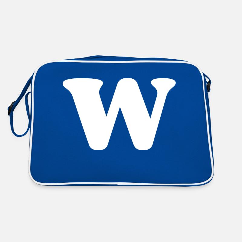 Buchstabe w Retro Tasche