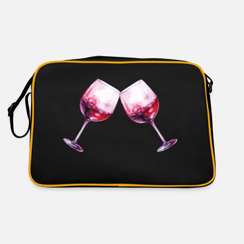 weingläser 2 Retro Tasche