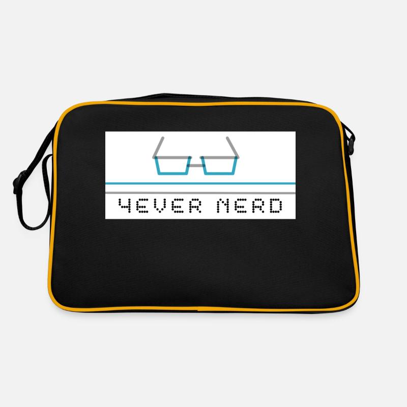 4ever Nerd - Retro Tasche - Schwarz/Gold