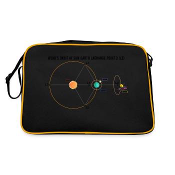 Télescope Webb JWST Schéma L2 Point Orbite - Sac Retro - noir/or - Dos