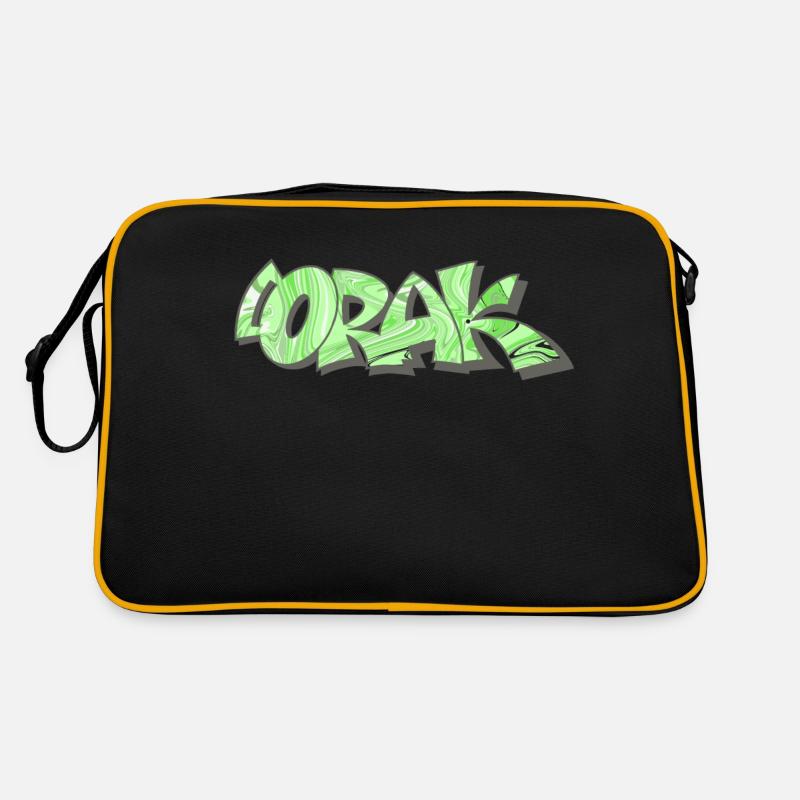 Orak Green oH 1 - Retro Tasche - Schwarz/Gold