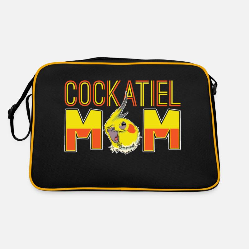 Vogel Mama Tier Muttertag Geschenk Nymphensittich Retro Tasche