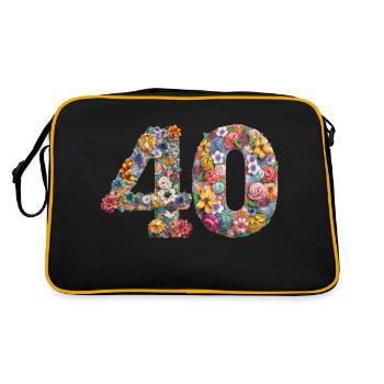 50e anniversaire vintage rétro Né en 1973 Anniversaire - Sac Retro - noir/or - Dos