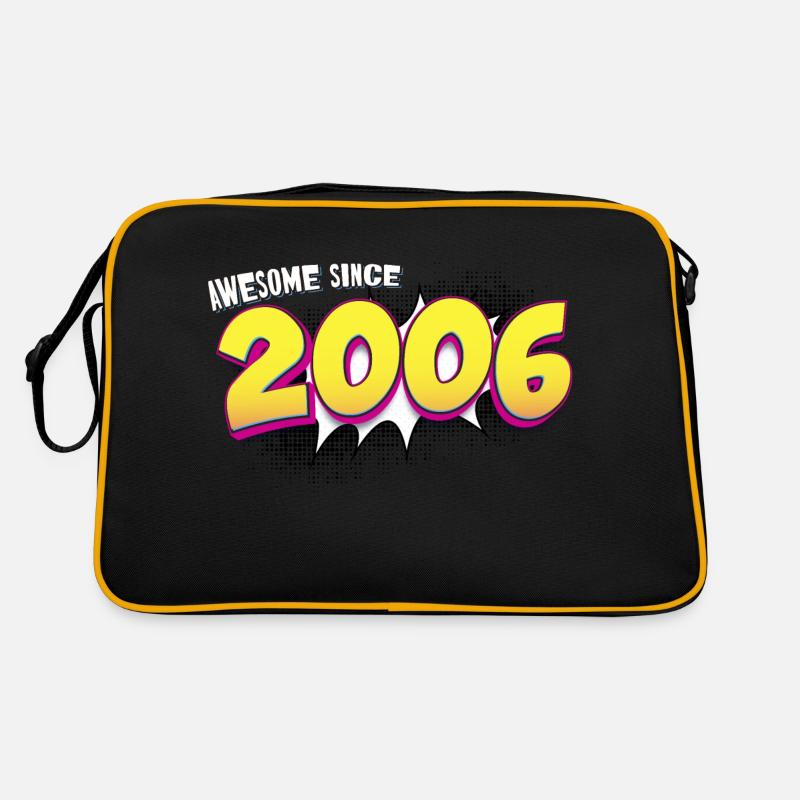 Retro 17. Geburtstag im Pop Art Comic Stil - Retro Tasche - Schwarz/Gold