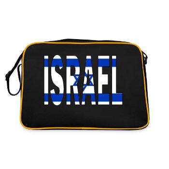 Israël aux couleurs nationales - Sac Retro - noir/or - Dos
