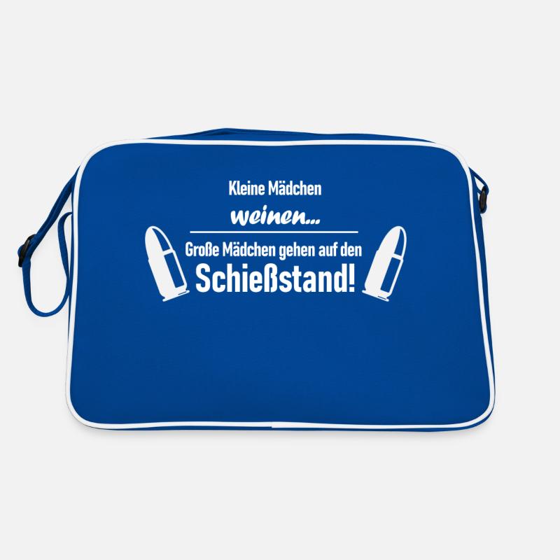 Kleine Mädchen weinen - große Mädchen schießen! Retro Tasche
