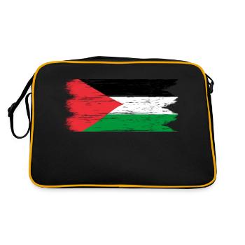 Beautiful Palestinian flag - Retro Bag - black/gold - Back