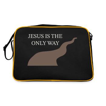 Jesus is the only way Christ Kreuz Glaube Jesus - Retro Bag - black/gold - Back
