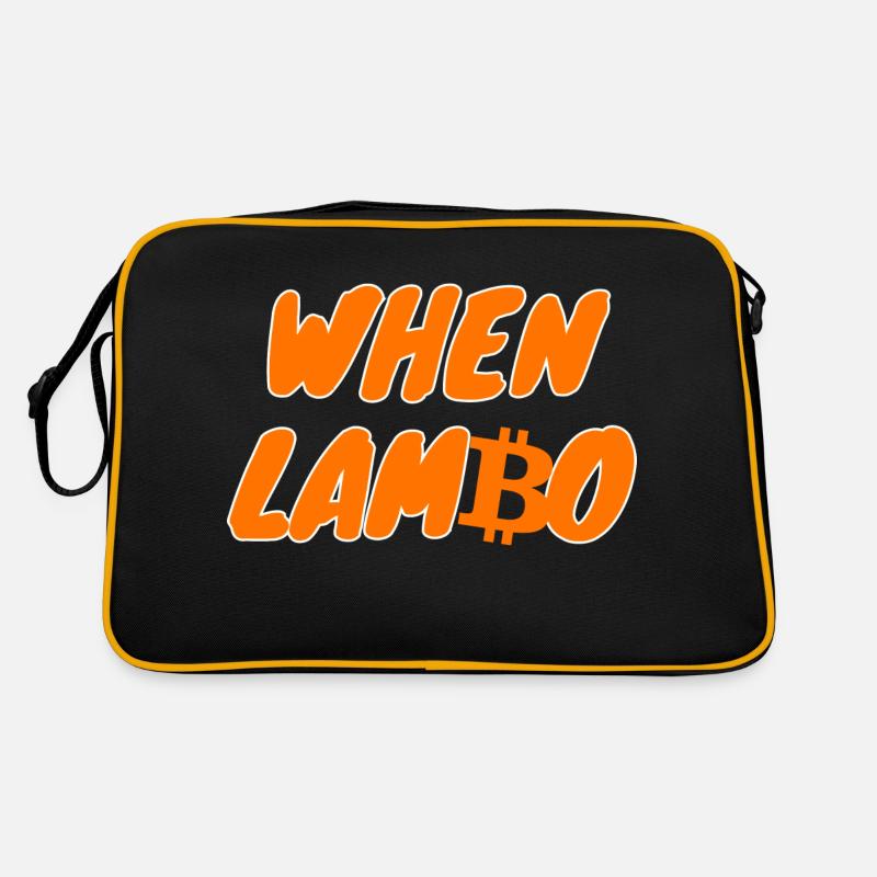 Crypto Quand Lambo BTC Bitcoin 2 Sac Retro