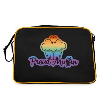 Muffin fier - Sac Retro - noir/or - Dos