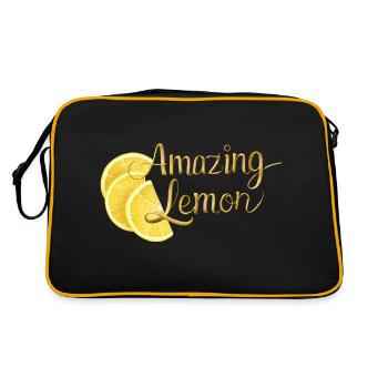 Amazing Lemon - Retro Bag - black/gold - Back