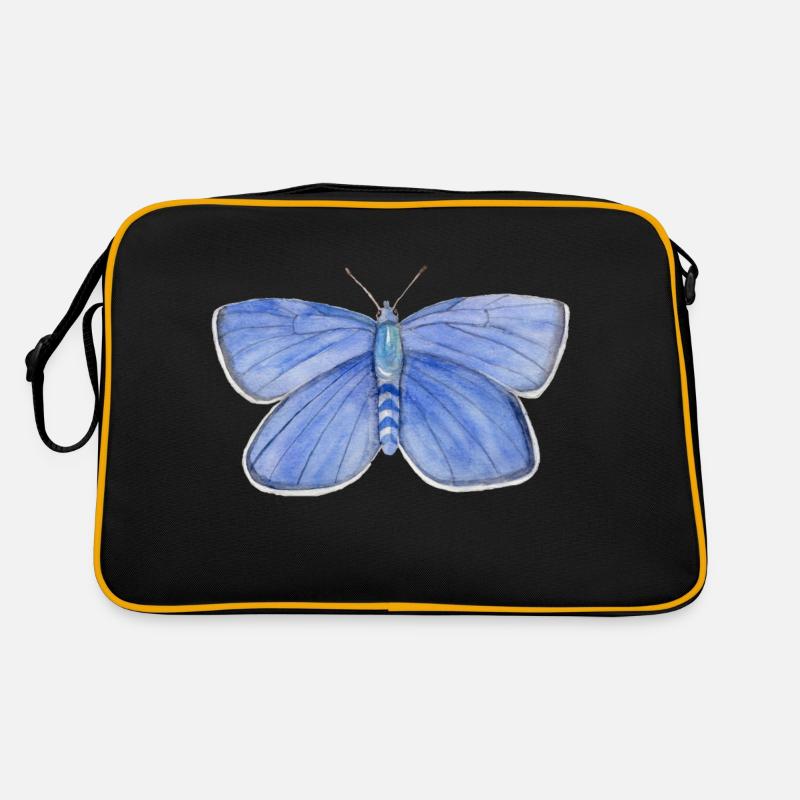 Schmetterling Blau Retro Tasche