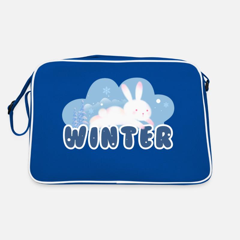 Winter Rabbit Retro Tasche