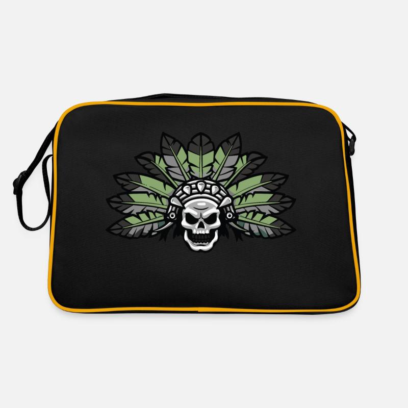 Indianer Aztek Skull Retro Tasche