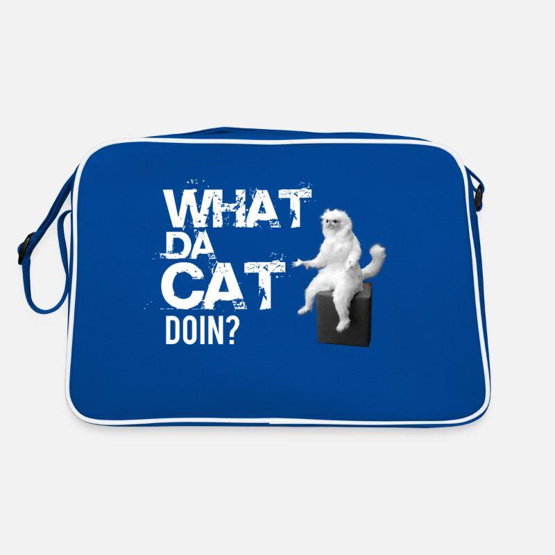 What da Cat Doing, design de chat amusant Sac Retro
