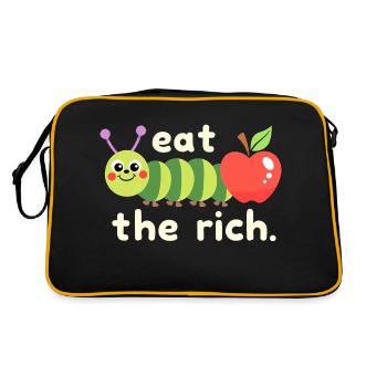 Ver affamé - Chenille Kawaii - Sac Retro - noir/or - Dos