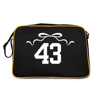 Number 43 Knot - 43rd Anniversary - Retro Bag - black/gold - Back