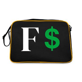 Lettre f dollar - Sac Retro - noir/or - Dos