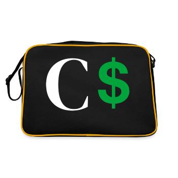 Lettre c dollar - Sac Retro - noir/or - Dos