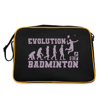 Badminton Evolution Silhouette - Retro Tasche - Schwarz/Gold - Hinten
