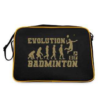 Badminton Evolution Silhouette - Retro Tasche - Schwarz/Gold - Hinten