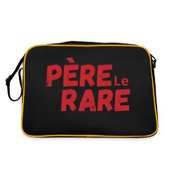 Seltene Perle Papa - Papa Geschenkidee - Retro Tasche - Schwarz/Gold - Hinten