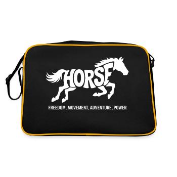 Animal de puissance des chevaux – Totem Animal Design - Sac Retro - noir/or - Dos